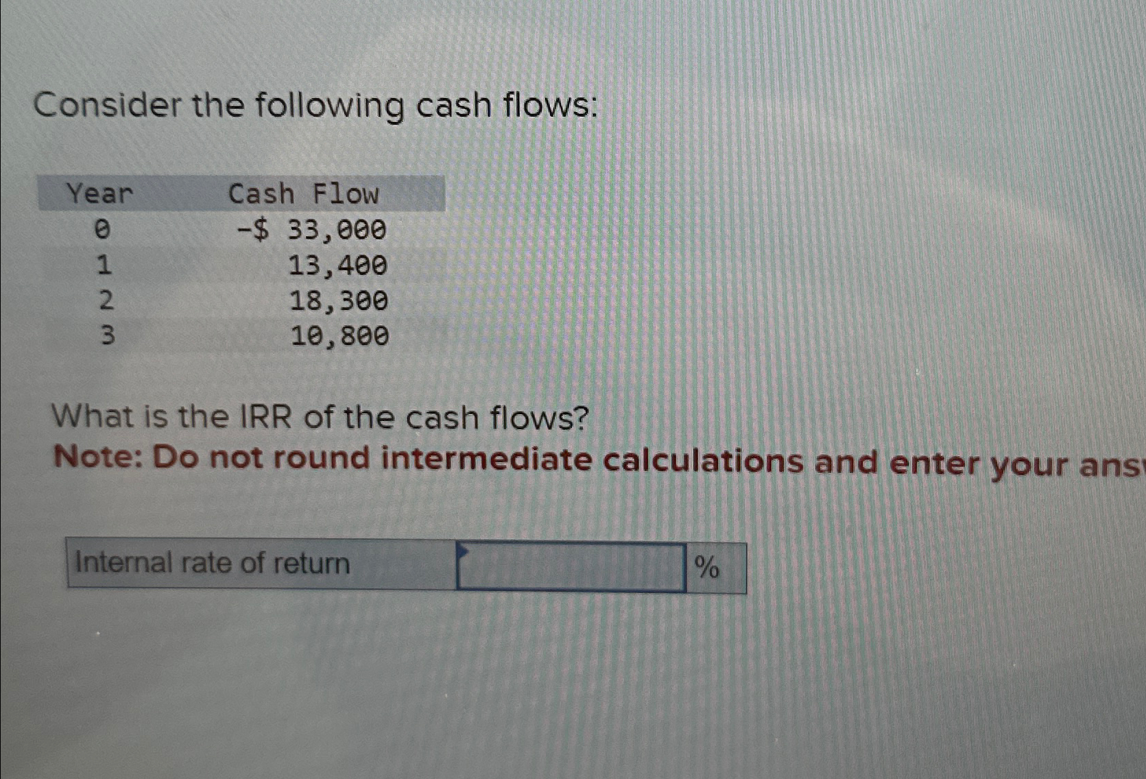 Solved Consider The Cash Flows In The Table Below Which Chegg Com