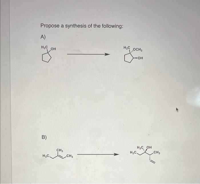 Solved 5 Propose A Synthesis That Would Form Each Of The Chegg Com