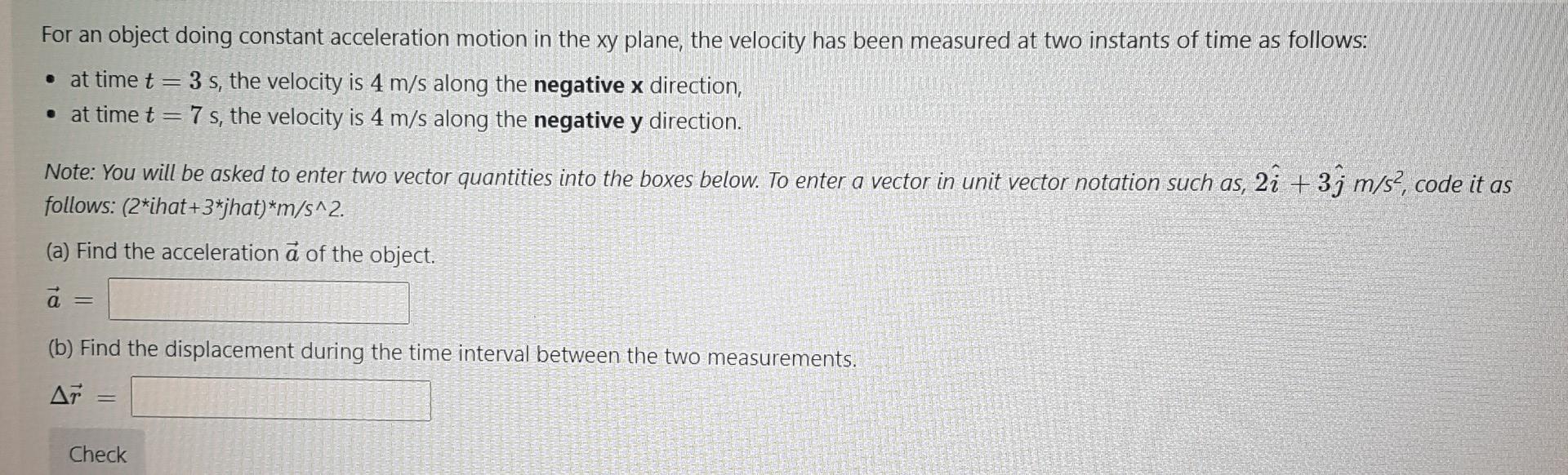 Solved An Object Has A Constant Acceleration Of 5ft Per Sec Chegg Com