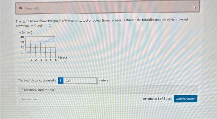 Solved 6 The Velocity Vt Of An Object Is Sketched Below Chegg Com