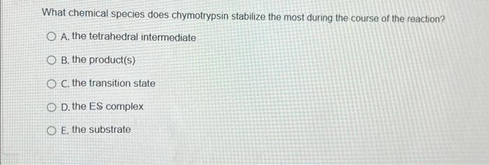 Solved In The Chymotrypsin Reaction How Can The Pk Of The Chegg Com