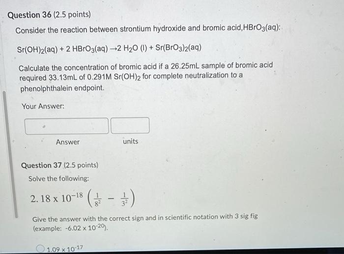 Solved An Electron In An H Atom Is Excited To An Energy Of Chegg Com