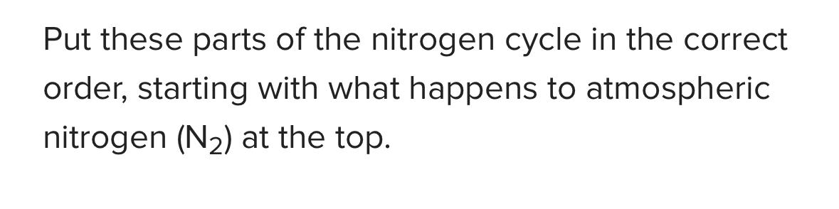 Solved Nitrogen Cycle Assignment A Name The Processes A Chegg Com