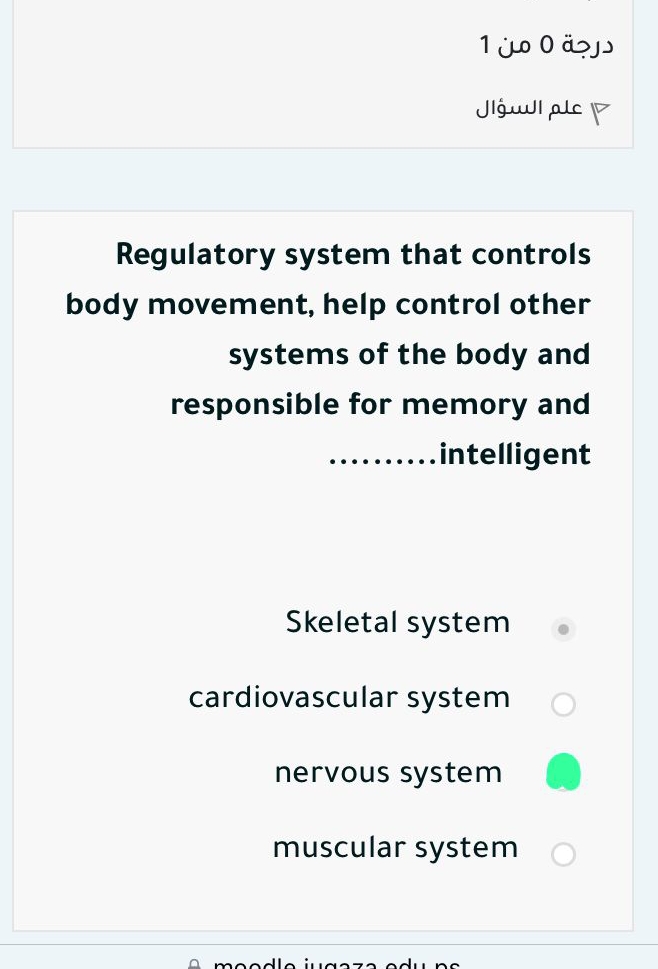 Solved The Two Regulatory Systems In The Human Body Are The Chegg Com