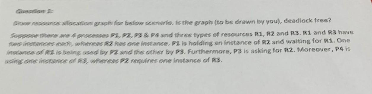 Solved 16 Draw A Resource Allocation Graph For The Chegg Com