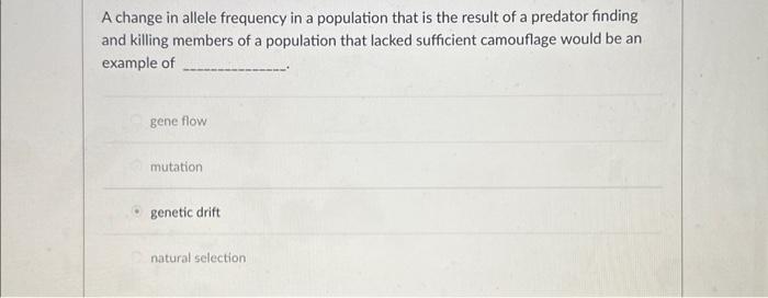 Solved Evolution Is Change In Allele Frequency Over Time In Chegg Com