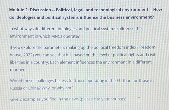Solved Discussion Chapter 7 Public Opinion Ideology In Chegg Com