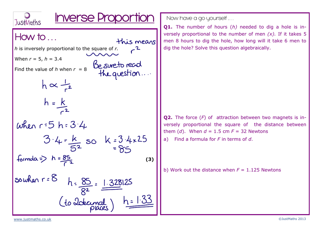 Inverse Proportion Meaning