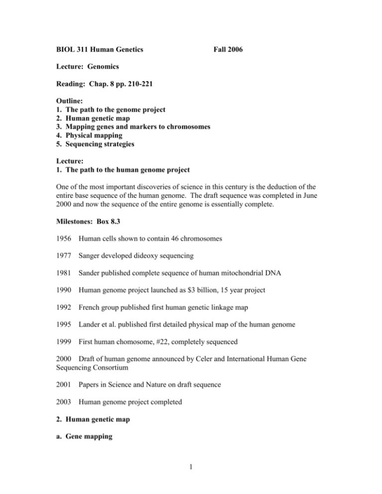 Biol 211 Conservation Genetics Biol 211 Conservation Genetics I