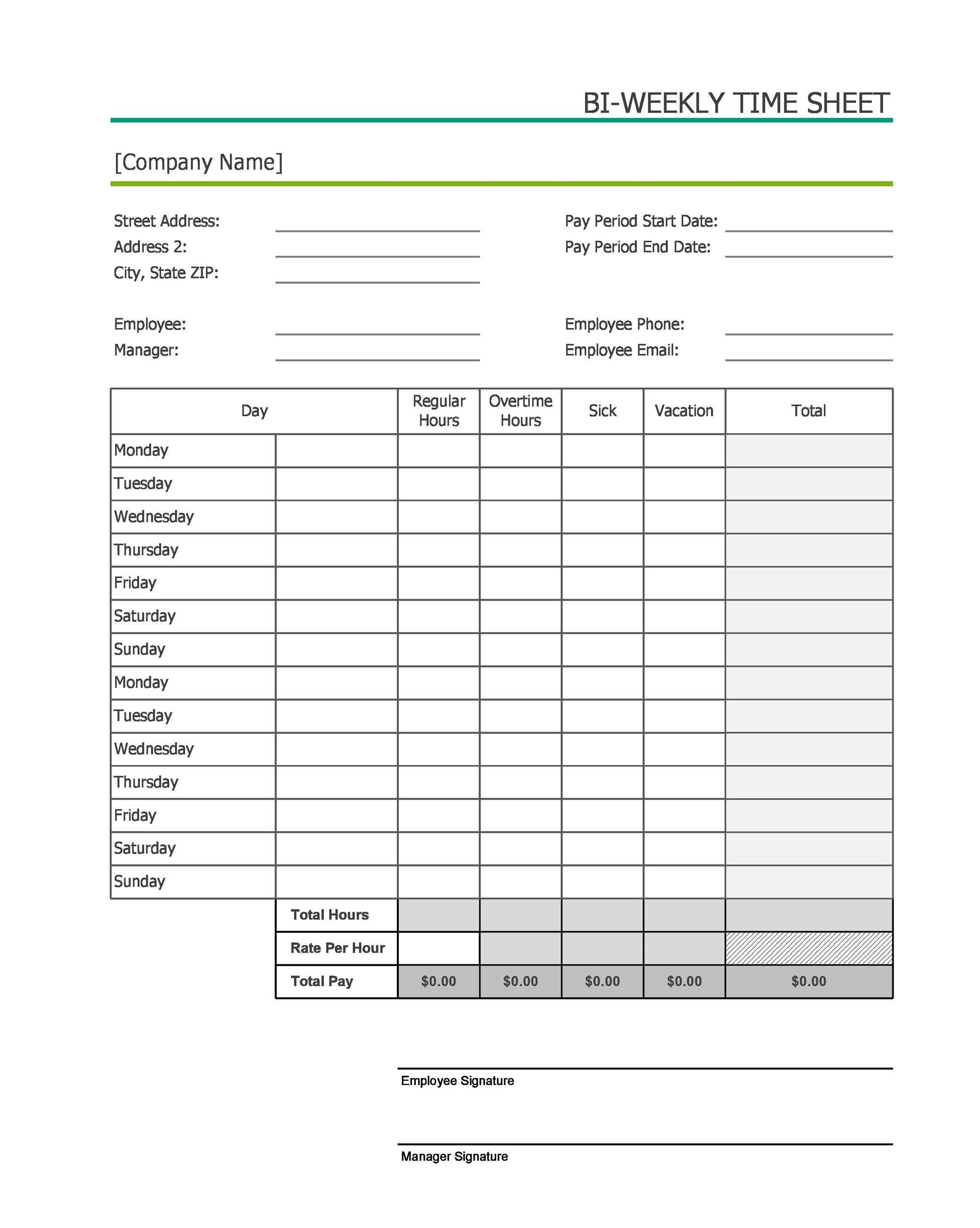 Timesheet Template