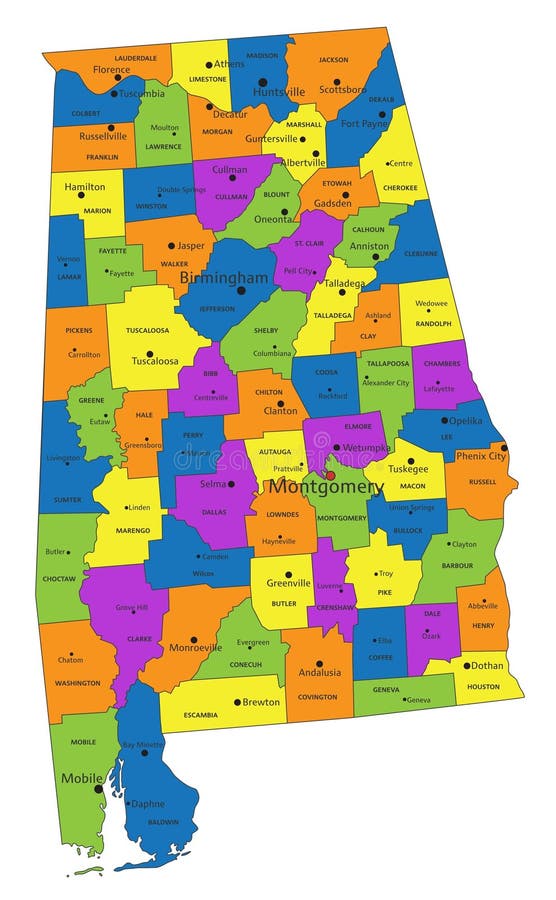 Political Map Of Alabama