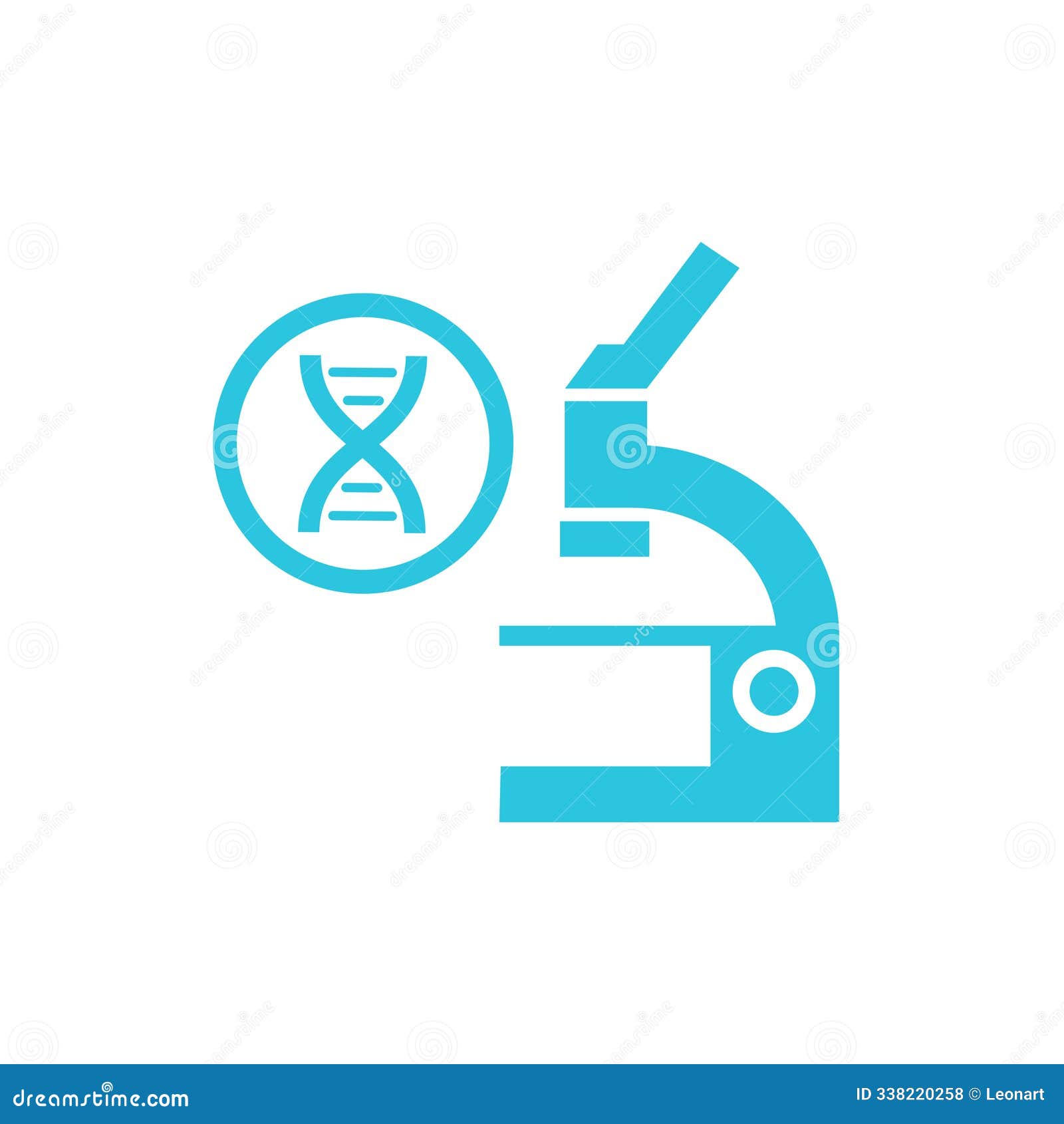 Geneticist Set Dna Test Tubes Microscope Icon Laboratory Research