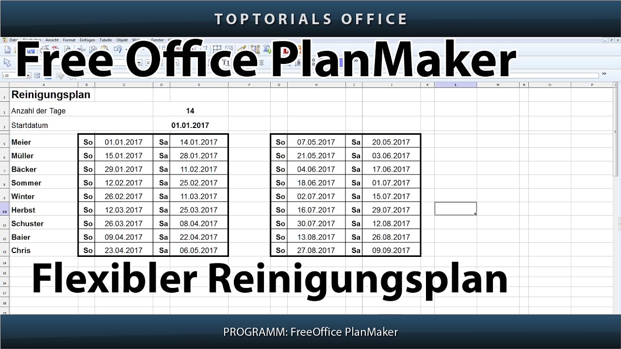 Auswahlliste Erstellen Dropdownliste Freeoffice Planmaker Toptorials