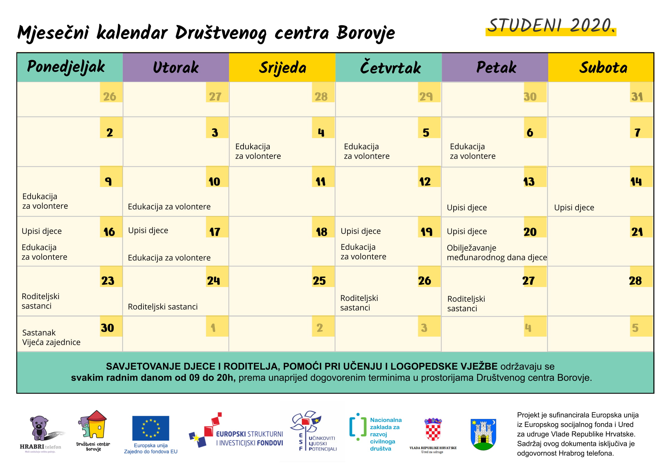 Mesecni Kalendar Za Svaku Godinu