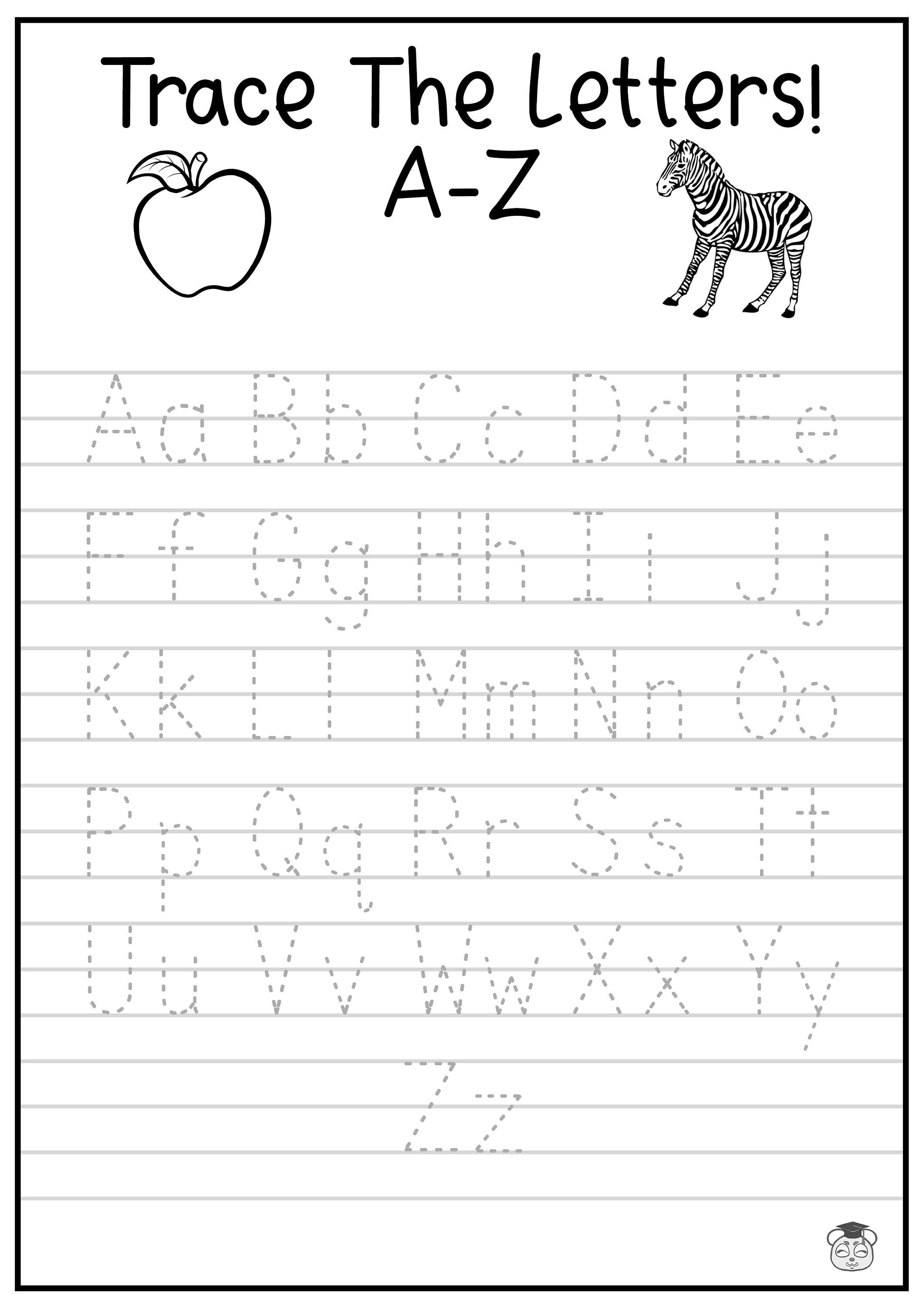 Tracing Letters Template Alphabet Worksheets