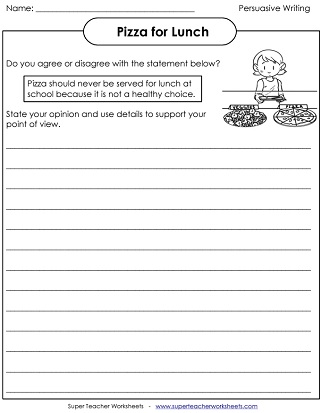 Opinion Paragraph Writing Worksheets K5 Learning