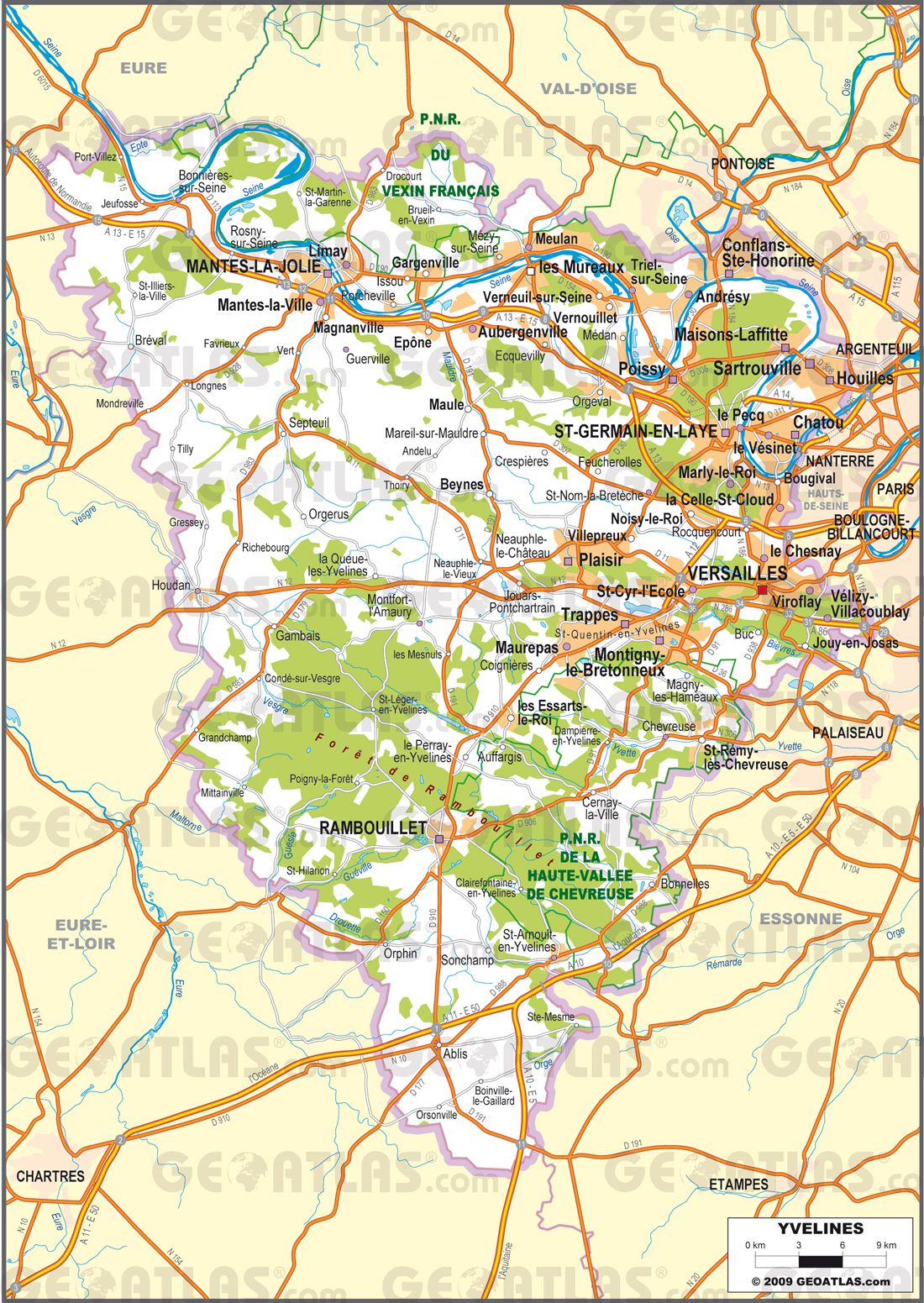 Carte Des Communes Des Yvelines Wikigenweb