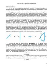 Phy 122 Vectors And Statics Lab Report Docx Phy 122 Lab Vectors And