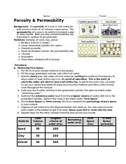 Drilling Lab 3 Porosity Permeability Measurment At Lab Pdf