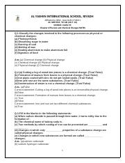 Physical Science Chapter 7 Notes Section 1
