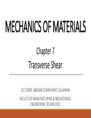 Bff1133 Chap7 Transverse Shear 1 Pdf Mechanics Of Materials Chapter
