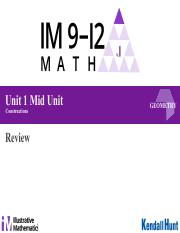 Mastering Geometry Unit 1 Review Answers Explained