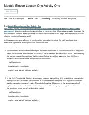 Module Eleven Lesson One Pathway One Activity Docx Google Doc Access