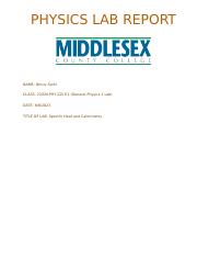 Determining Specific Heat Capacity Of Metals Calorimetry Course Hero
