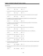 Chapter 7 Standard Costing And Variance Analysis Financial
