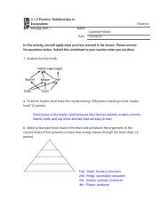 Chapter 3 Practice Quiz Chapter 3 Practice Quiz How Ecosystems Work