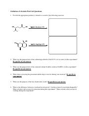Oxidation Of Alcohols Lab Procedure And Safety Course Hero