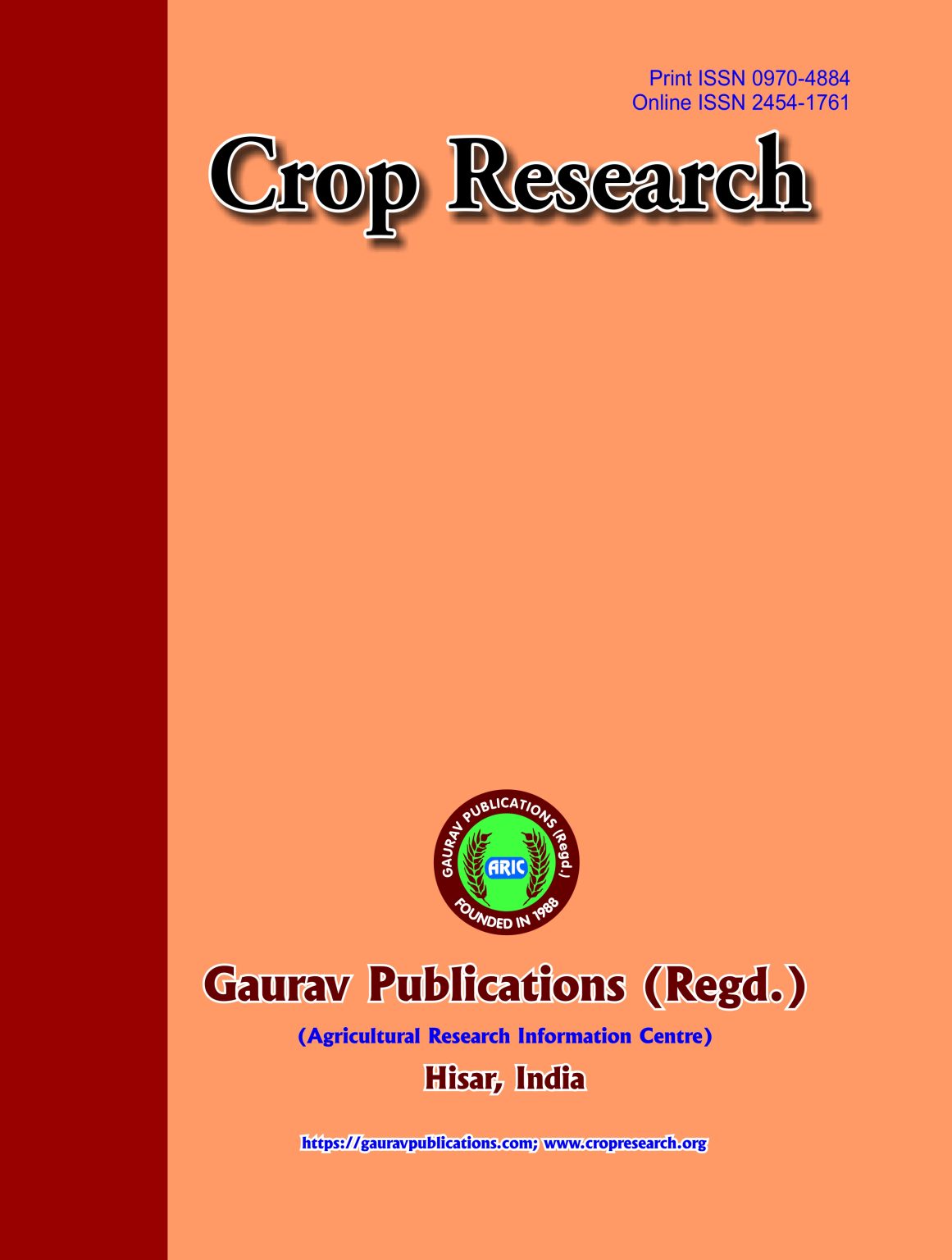 Advance Research Journal Of Crop Improvement Journal Index
