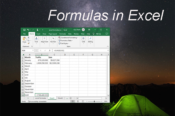 List Of Formulas In Ms Excel