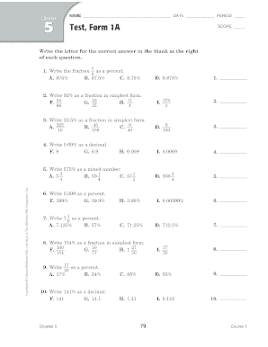 Chapter Test Form 1b Assignment Name Chapter Test Form 1b Read