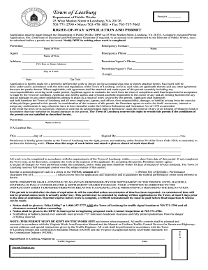 Fillable Online Fortlupton Right Of Way Application Fortluptonorg Fax