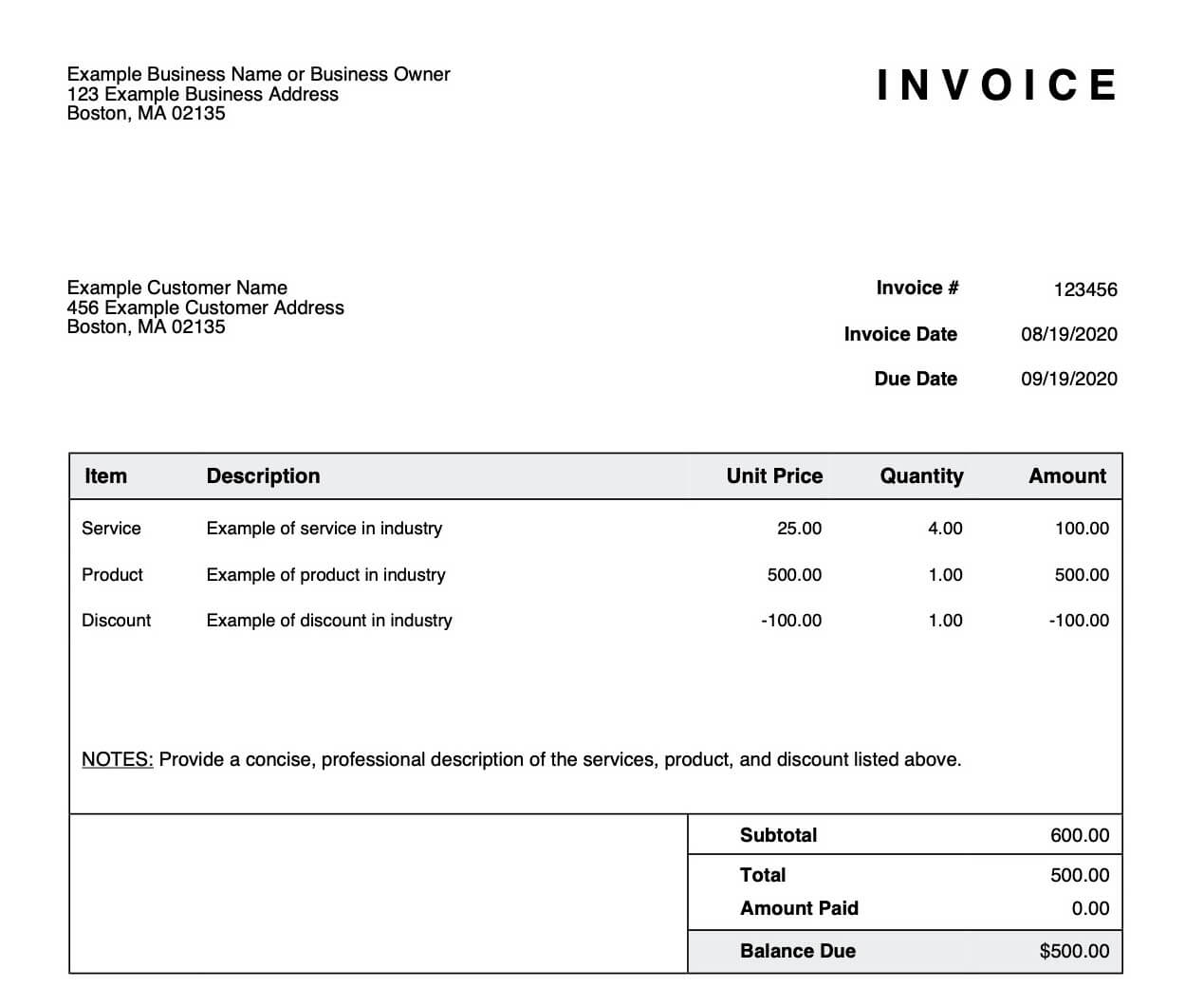 Free Invoice Generator Email