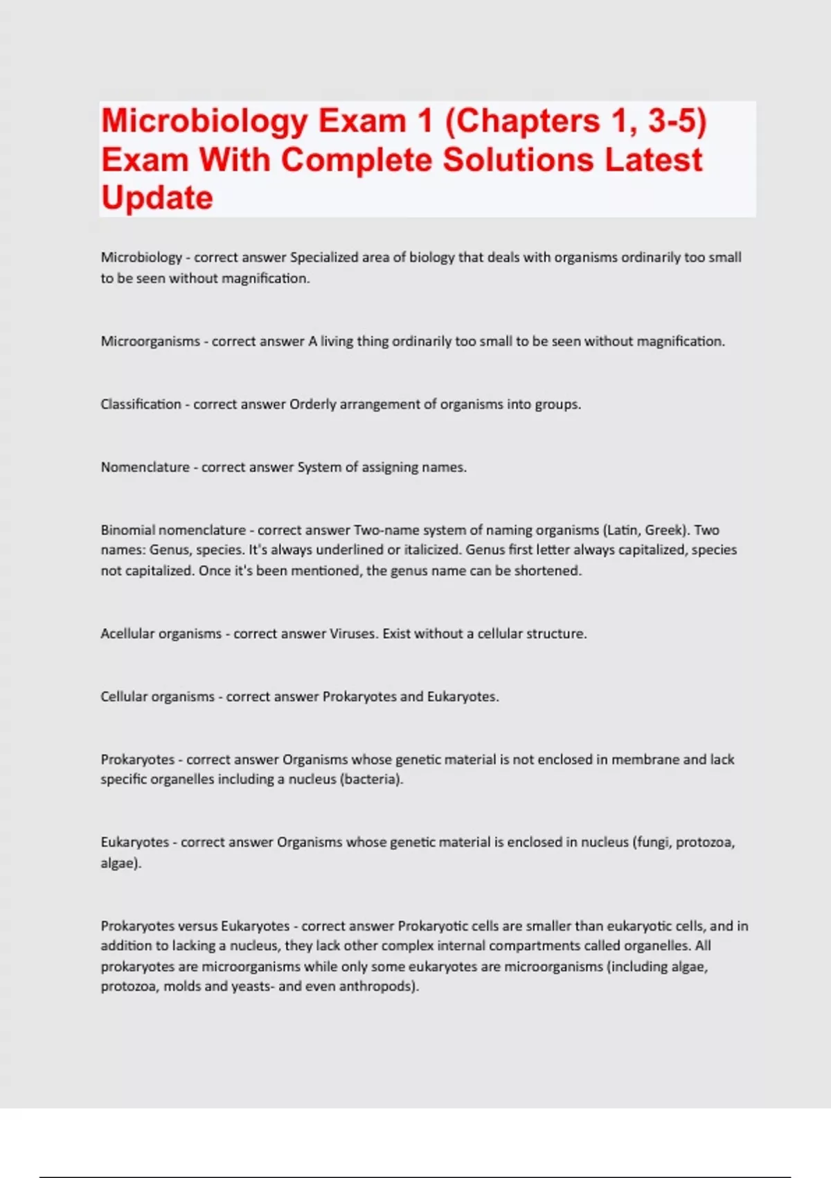 Microbio Exam 3 Lecture Guide Through Learning Objectives Exam 3