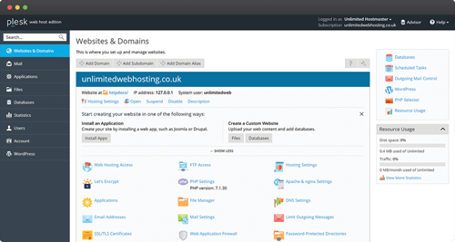 Plesk Reseller Hosting Unlimited Uk Hosting With Plesk