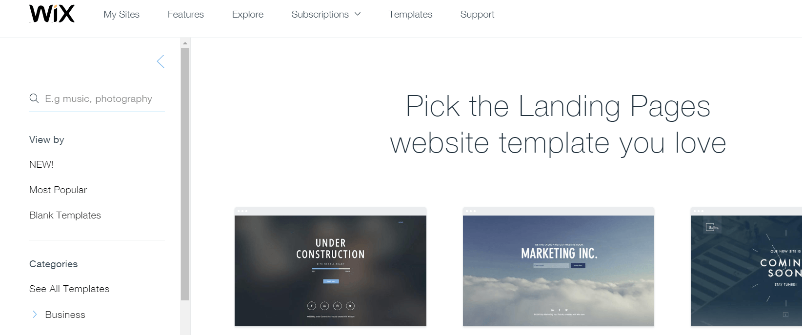 Comment Faire Une Landing Page Wix